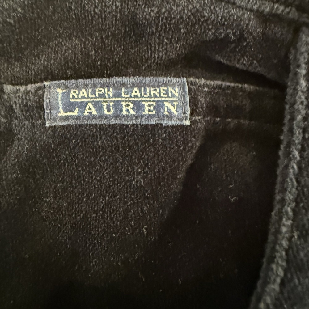 Y2K Lauren Jeans Co Ralph Lauren Womens Pants Size 12 Navy Velvet‎ Stretch - Picture 4 of 5